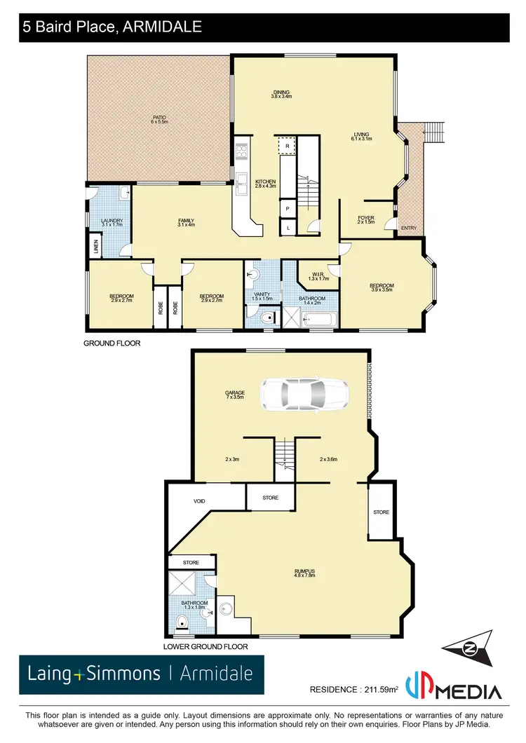 Floorplan of Homely house listing, 5 Baird Place, Armidale NSW 2350