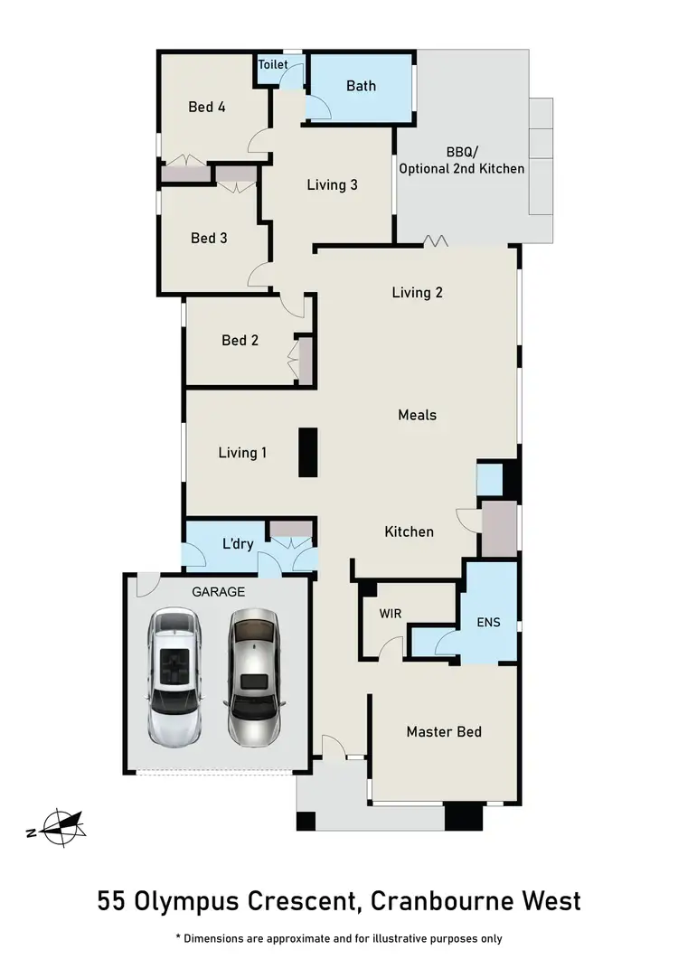 Floorplan of Homely house listing, 55 Olympus Crescent, Cranbourne West VIC 3977