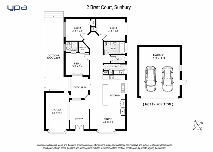 Floorplan of Homely house listing, 2 Brett Court, Sunbury VIC 3429