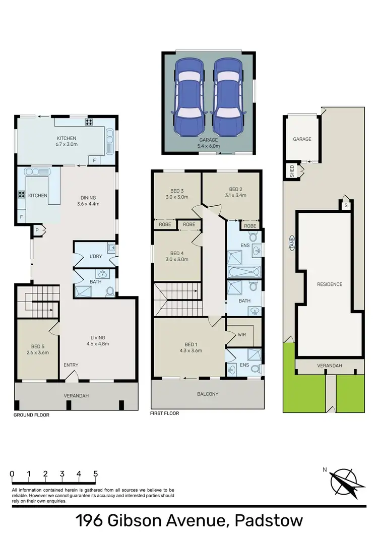 Floorplan of Homely semi-detached listing, 196 Gibson Avenue, Padstow NSW 2211