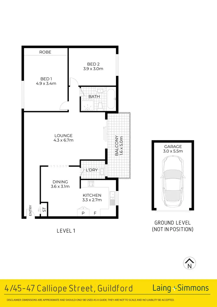 Floorplan of Homely unit listing, 4/45-47 Calliope Street, Guildford NSW 2161