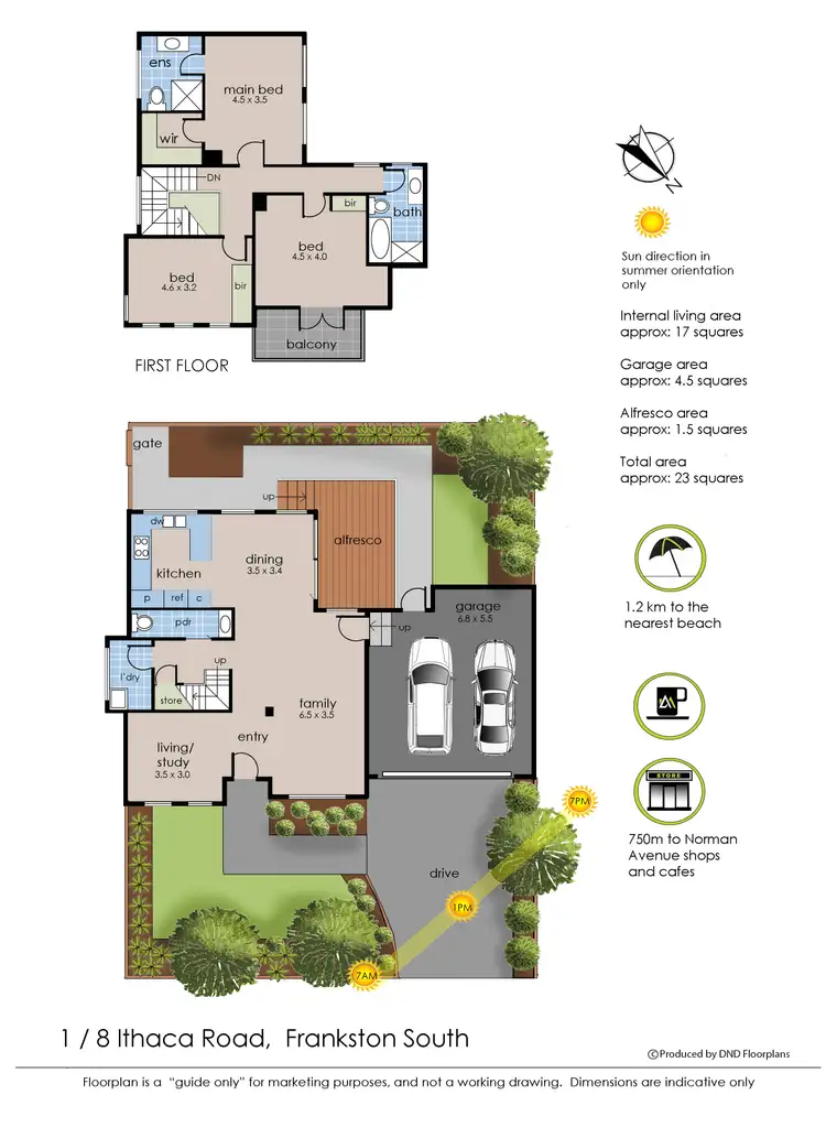 Floorplan of Homely townhouse listing, 1/8 Ithaca Road, Frankston South VIC 3199