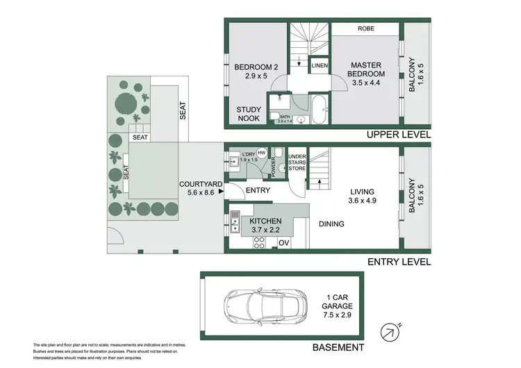 Floorplan of Homely townhouse listing, 1/110 Reserve Road, Artarmon NSW 2064