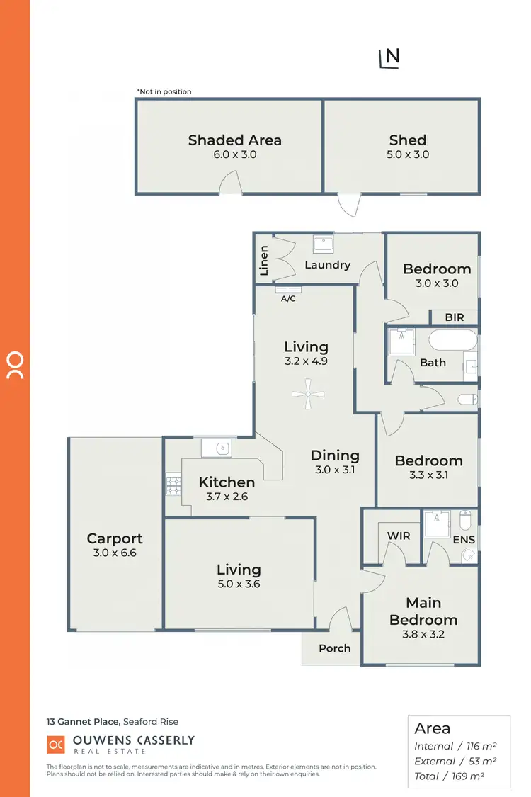 Floorplan of Homely house listing, 13 Gannet Place, Seaford Rise SA 5169