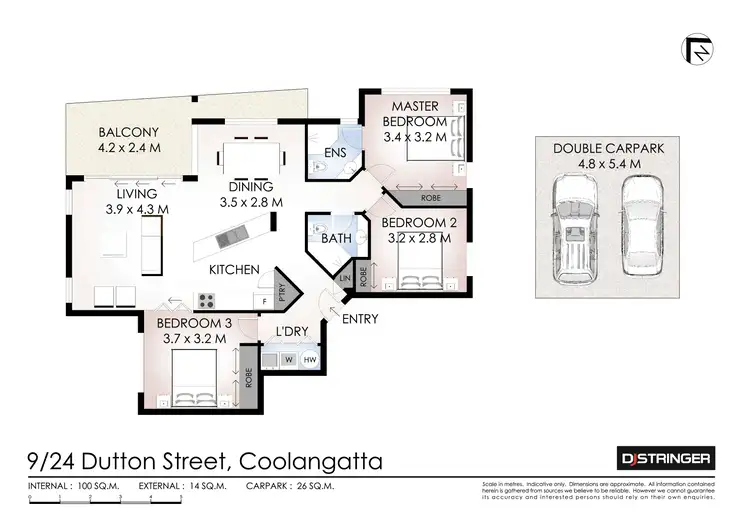 Floorplan of Homely unit listing, 9/24 Dutton Street, Coolangatta QLD 4225