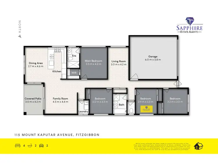 Floorplan of Homely house listing, 115 Mt. Kaputar Avenue, Fitzgibbon QLD 4018