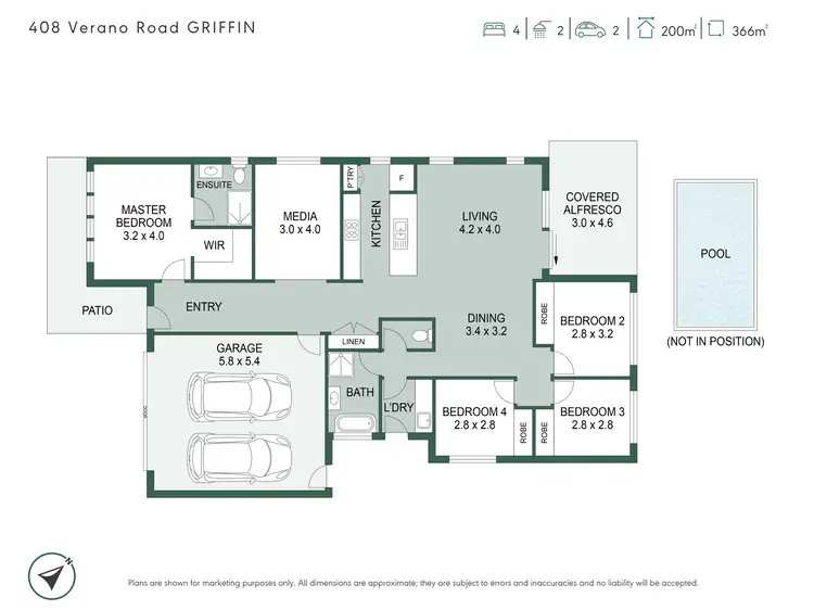 Floorplan of Homely house listing, 408 Verano Road, Griffin QLD 4503