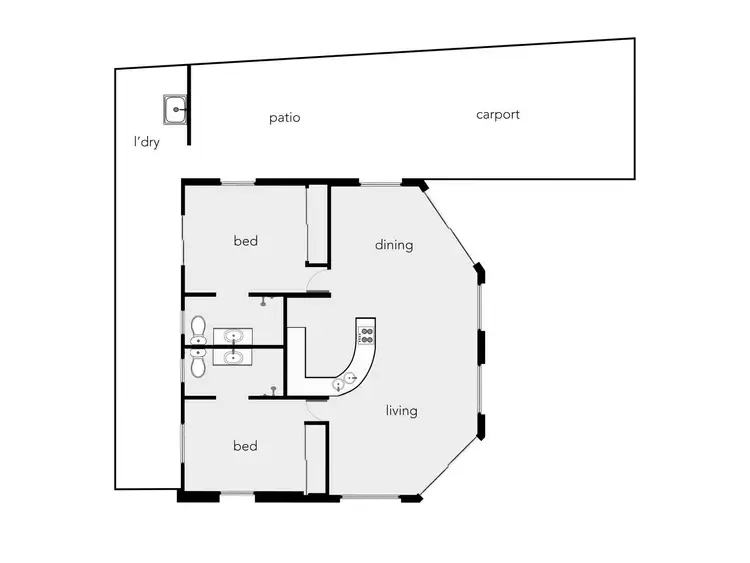 Floorplan of Homely semi-detached listing, 2/27-29 Strombus Avenue, Trinity Beach QLD 4879