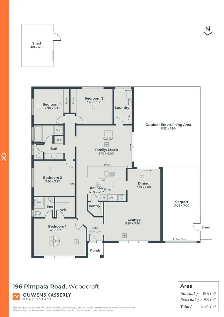 Floorplan of Homely house listing, 196 Pimpala Road, Woodcroft SA 5162