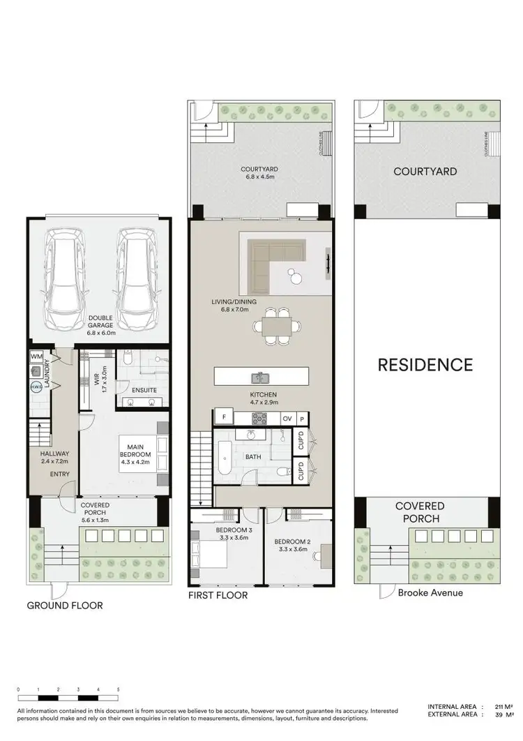 Floorplan of Homely semi-detached listing, 1/32 Brooke Avenue, Palm Beach QLD 4221
