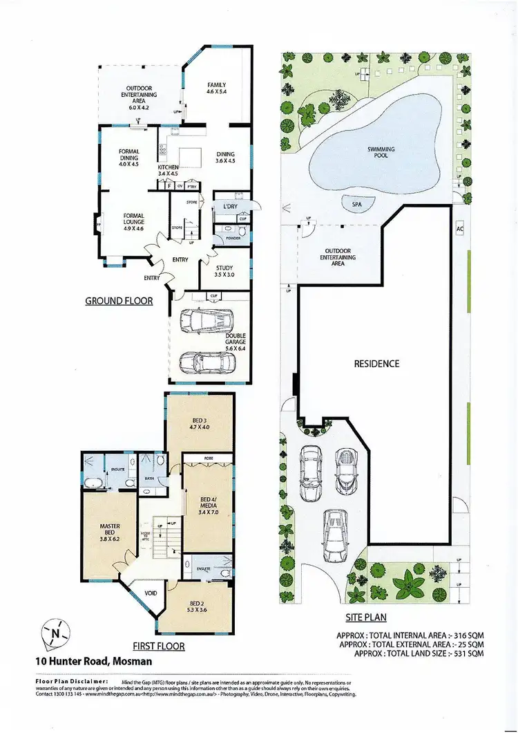 Floorplan of Homely house listing, 10 Hunter Road, Mosman NSW 2088