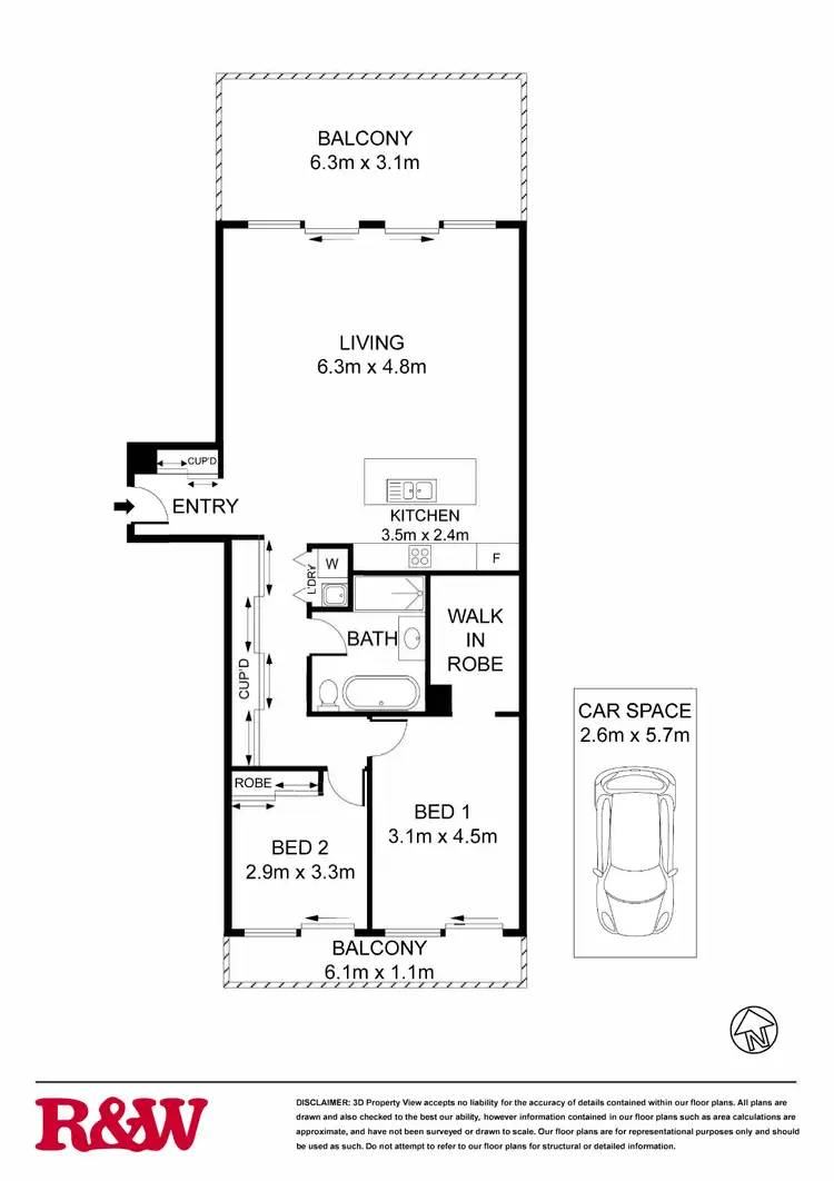 Floorplan of Homely unit listing, 6/7 Bourke Street, Mascot NSW 2020