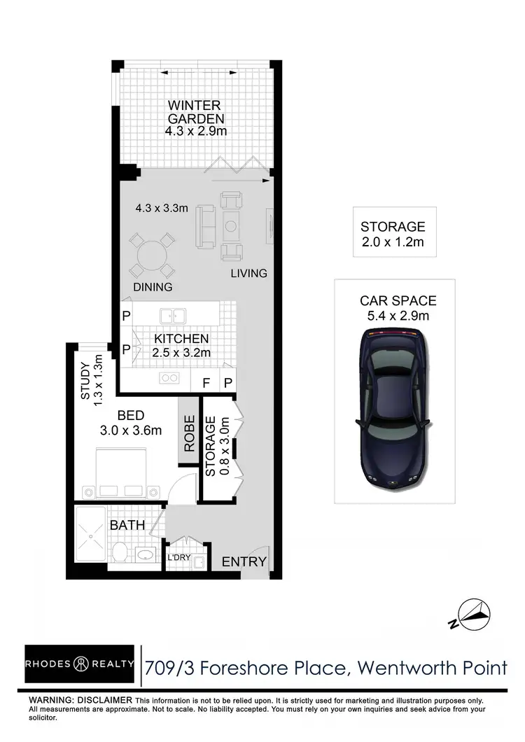 Floorplan of Homely apartment listing, 709/3 Foreshore Place, Wentworth Point NSW 2127