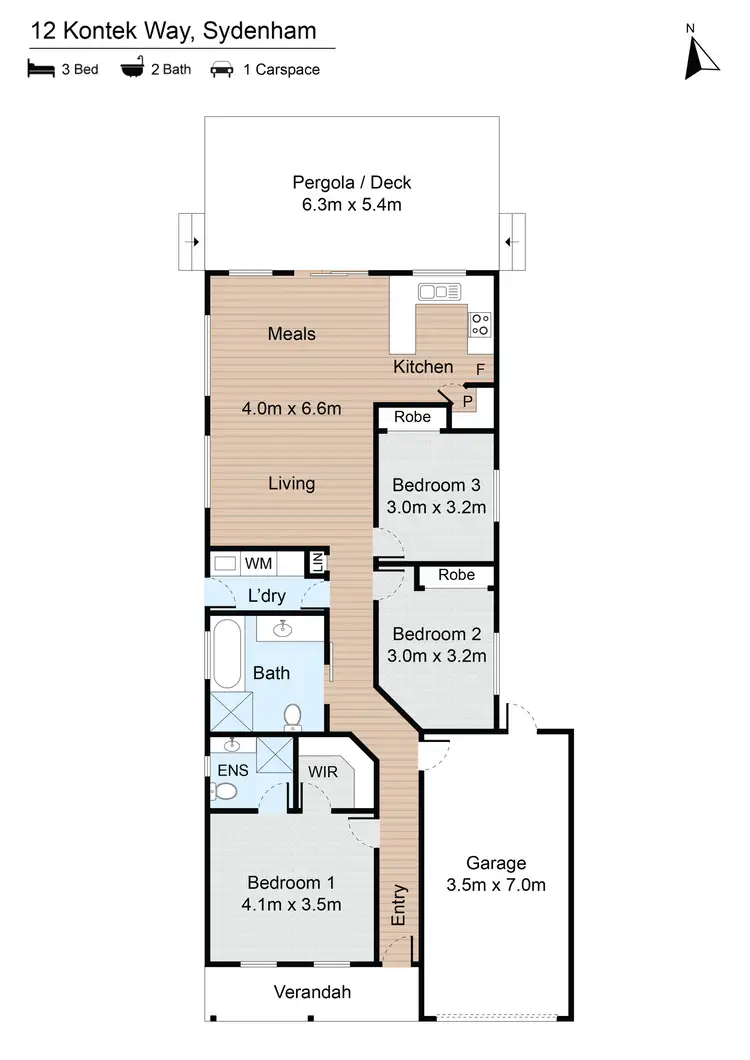 Floorplan of Homely house listing, 12 Kontek Way, Sydenham VIC 3037