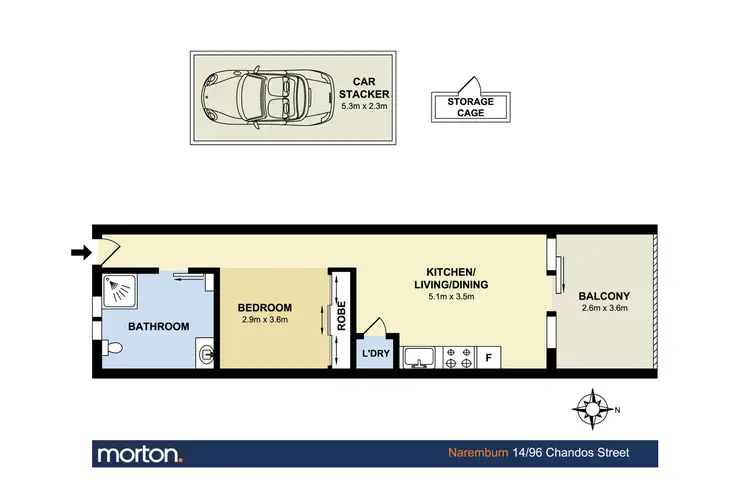 Floorplan of Homely apartment listing, 14/96 Chandos Street, Naremburn NSW 2065
