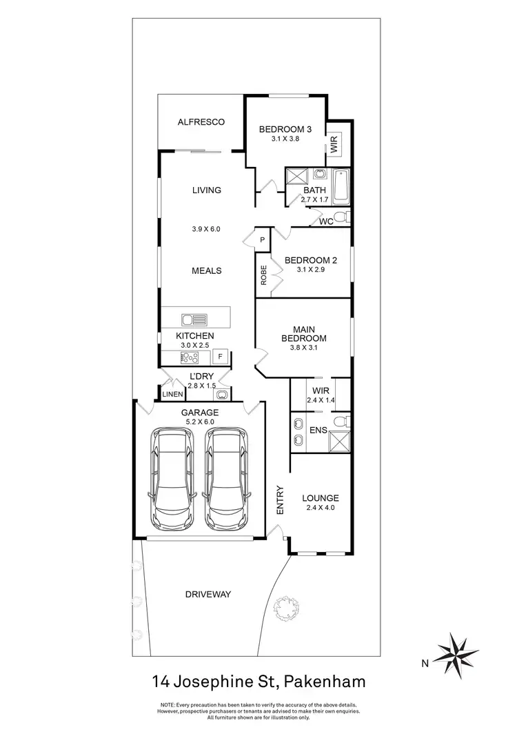 Floorplan of Homely house listing, 14 Josephine Street, Pakenham VIC 3810