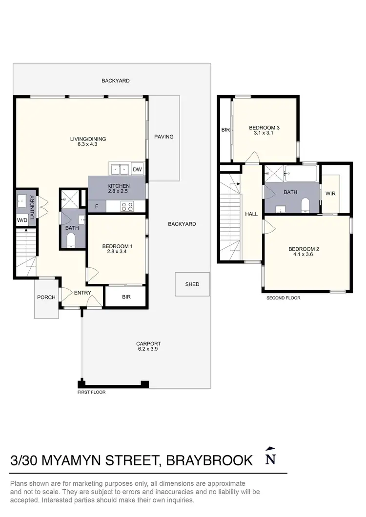 Floorplan of Homely unit listing, 3/30 Myamyn Street, Braybrook VIC 3019