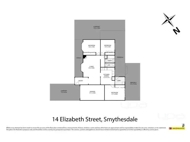 Floorplan of Homely house listing, 14 Elizabeth Street, Smythesdale VIC 3351