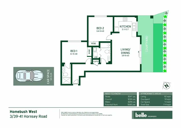 Floorplan of Homely apartment listing, 3/39-41 Hornsey Road, Homebush West NSW 2140