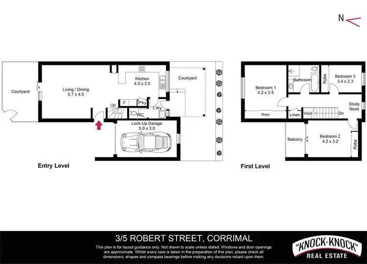 Floorplan of Homely townhouse listing, 3/5 Robert Street, Corrimal NSW 2518