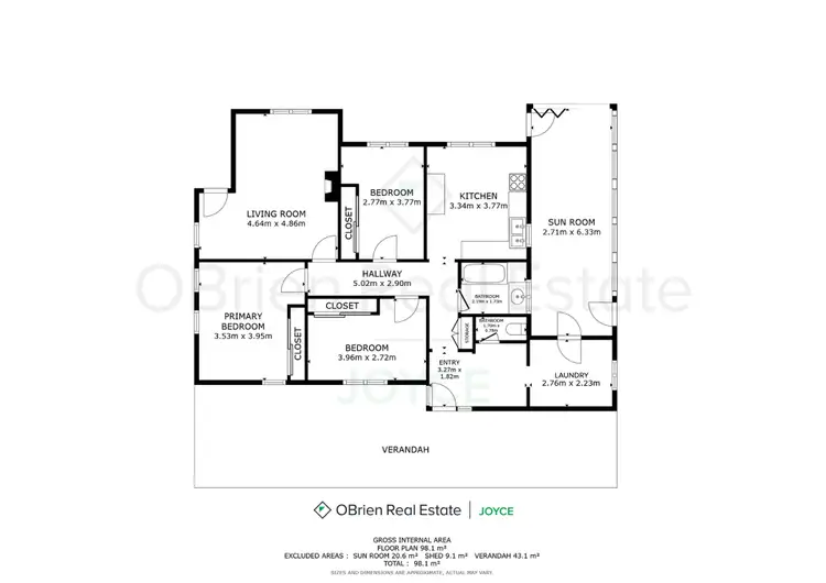 Floorplan of Homely house listing, 16 Higgins Street, Wangaratta VIC 3677
