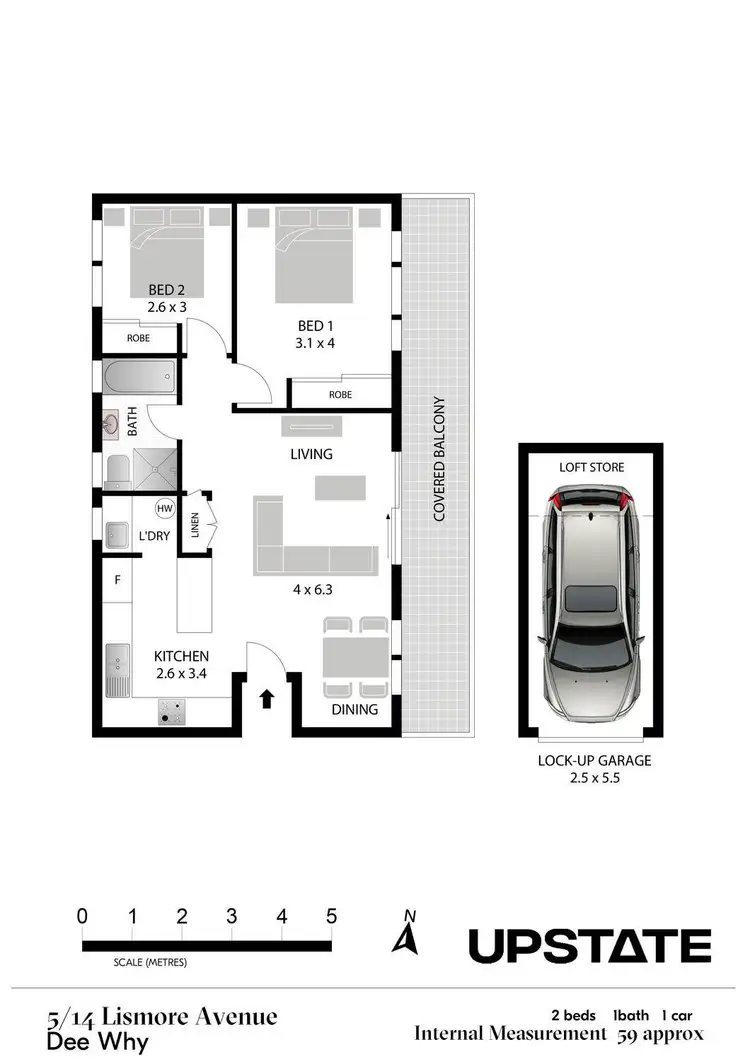 Floorplan of Homely apartment listing, 5/14 Lismore Avenue, Dee Why NSW 2099