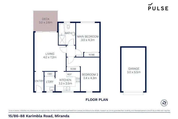 Floorplan of Homely unit listing, 15/86-88 Karimbla Road, Miranda NSW 2228