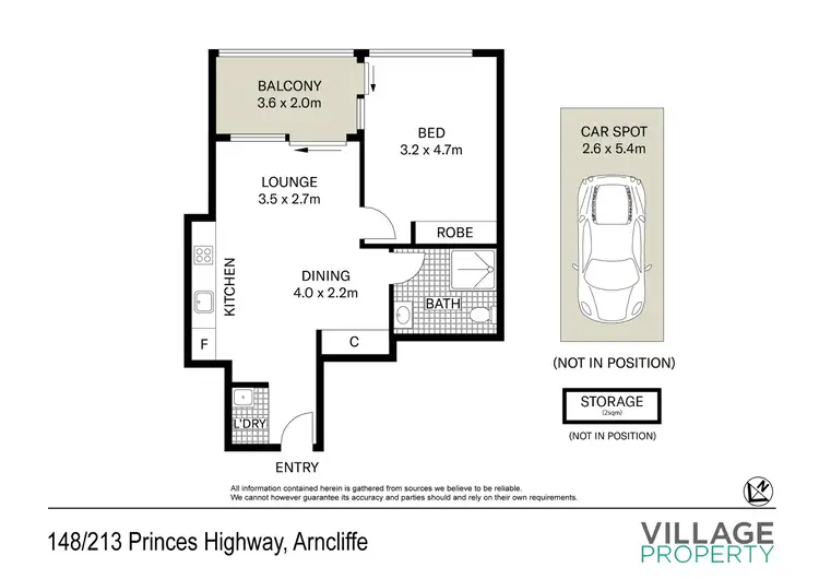 Floorplan of Homely apartment listing, 148/213 Princes Highway, Arncliffe NSW 2205