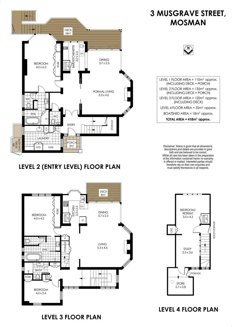 Floorplan of Homely house listing, 3 Musgrave Street, Mosman NSW 2088