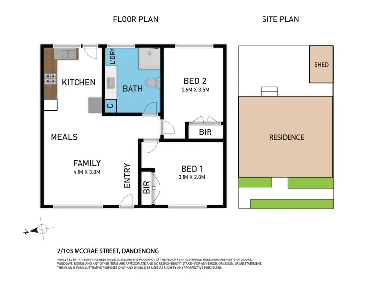 Floorplan of Homely unit listing, 7/103 McCrae Street, Dandenong VIC 3175