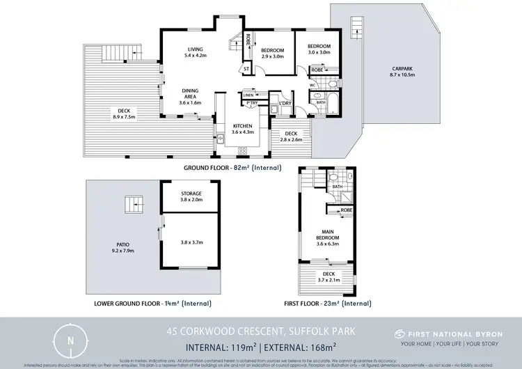 Floorplan of Homely house listing, 45 Corkwood Crescent, Suffolk Park NSW 2481