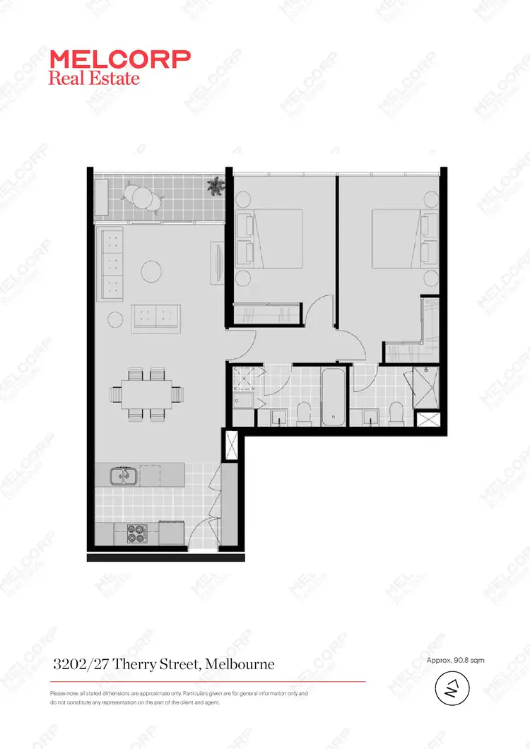 Floorplan of Homely apartment listing, 3202/27 Therry Street, Melbourne VIC 3000
