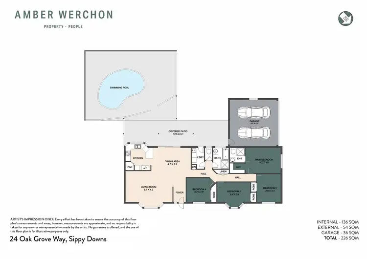 Floorplan of Homely house listing, 24 Oak Grove Way, Sippy Downs QLD 4556