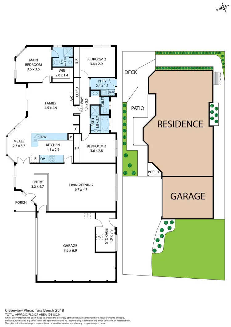 Floorplan of Homely house listing, 6 Seaview Place, Tura Beach NSW 2548