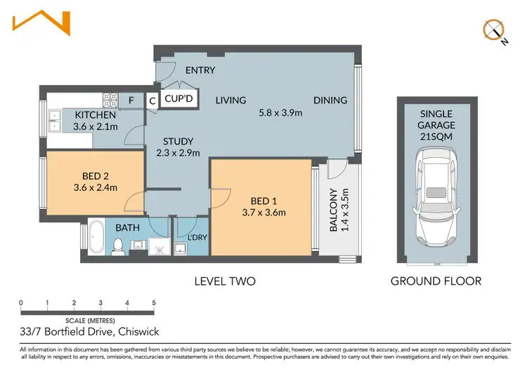 Floorplan of Homely apartment listing, 33/7 Bortfield Drive, Chiswick NSW 2046