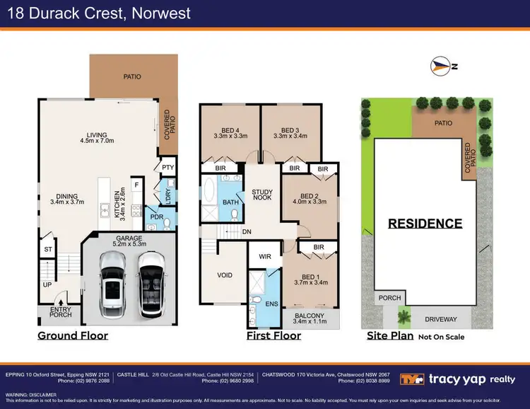 Floorplan of Homely house listing, 18 Durack Crest, Norwest NSW 2153
