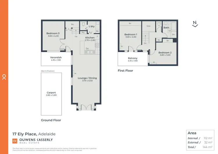 Floorplan of Homely townhouse listing, 17 Ely Place, Adelaide SA 5000