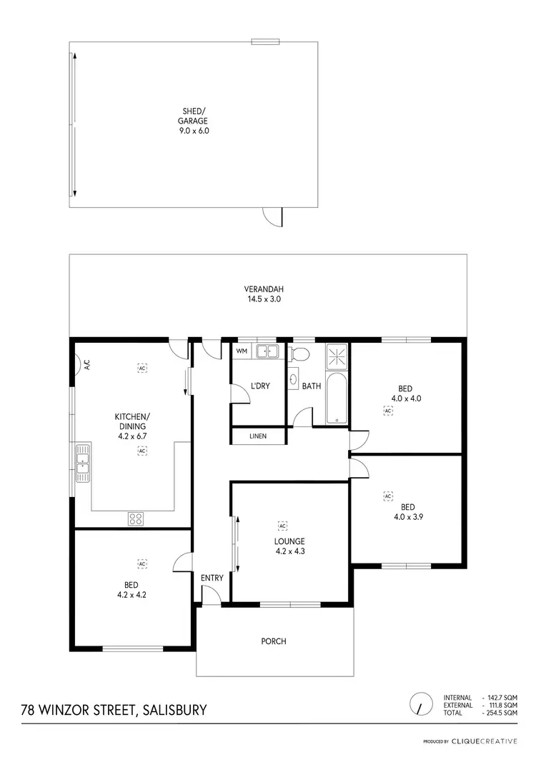 Floorplan of Homely house listing, 78 Winzor Street, Salisbury SA 5108