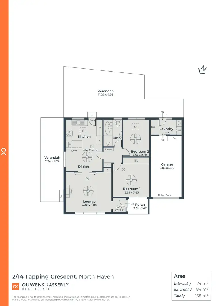 Floorplan of Homely unit listing, 2/14 Tapping Crescent, North Haven SA 5018