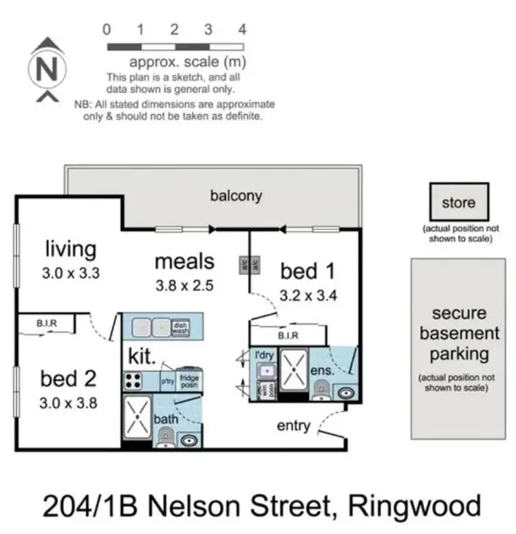Floorplan of Homely unit listing, 204/1B Nelson Street, Ringwood VIC 3134