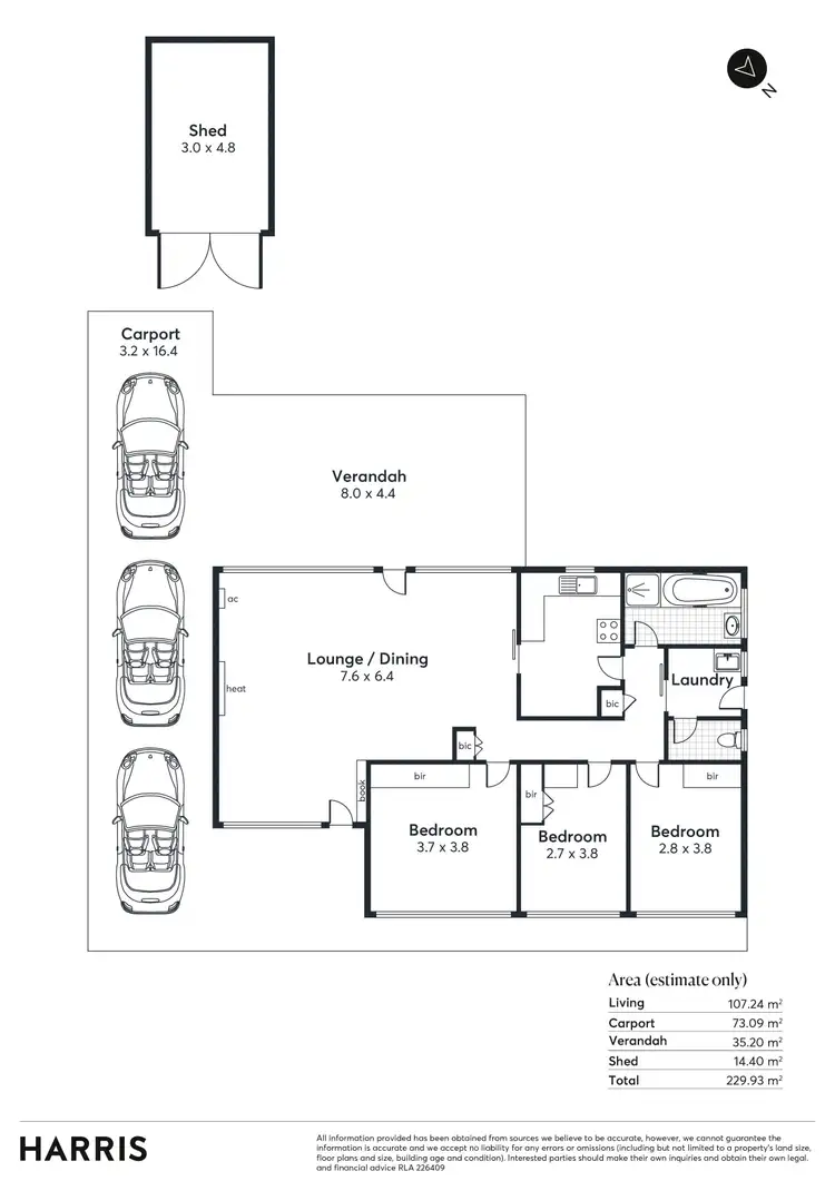 Floorplan of Homely house listing, 1 Parham Road, Eden Hills SA 5050