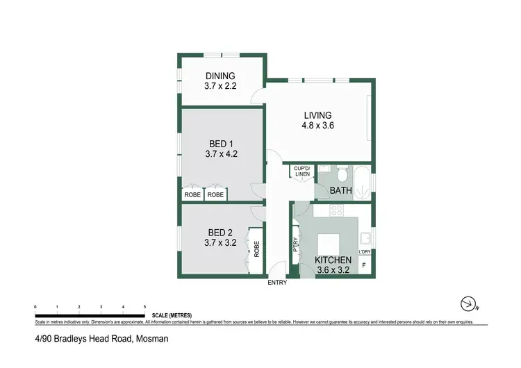 Floorplan of Homely apartment listing, 4/90 Bradleys Head Road, Mosman NSW 2088
