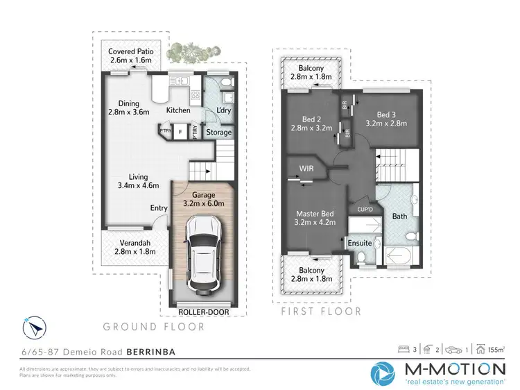 Floorplan of Homely townhouse listing, 6/65-87 Demeio Road, Berrinba QLD 4117