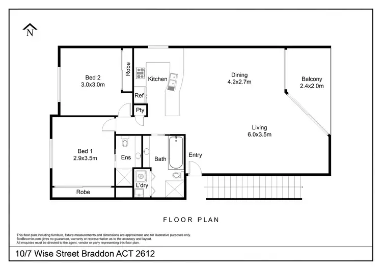Floorplan of Homely apartment listing, 10/7 Wise Street, Braddon ACT 2612