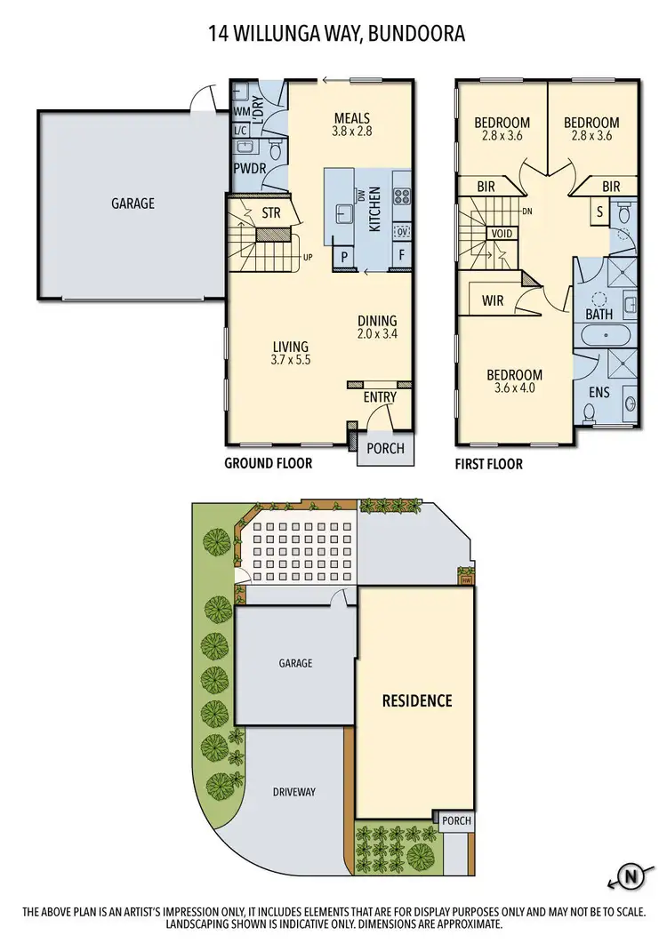 Floorplan of Homely house listing, 14 Willunga Way, Bundoora VIC 3083