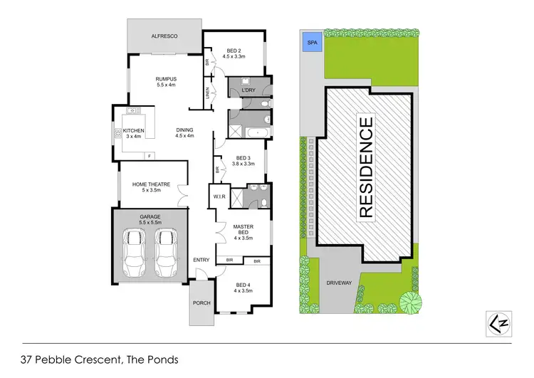 Floorplan of Homely house listing, 37 Pebble Crescent, The Ponds NSW 2769