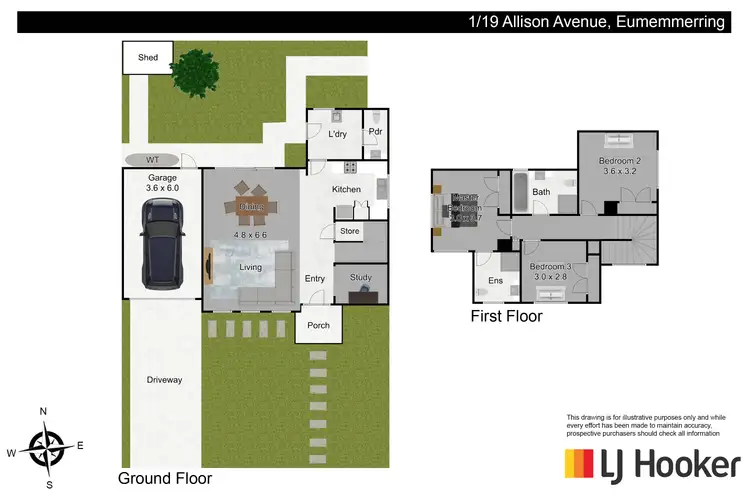 Floorplan of Homely townhouse listing, 1/19 Allison Avenue, Eumemmerring VIC 3177
