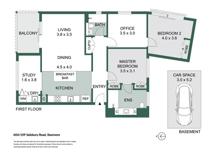 Floorplan of Homely apartment listing, A04/109 Salisbury Road, Stanmore NSW 2048