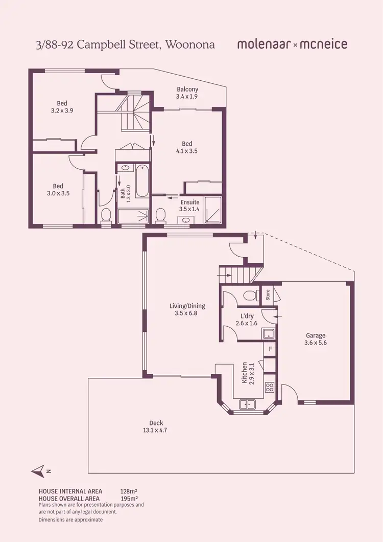 Floorplan of Homely townhouse listing, 3/88-92 Campbell Street, Woonona NSW 2517