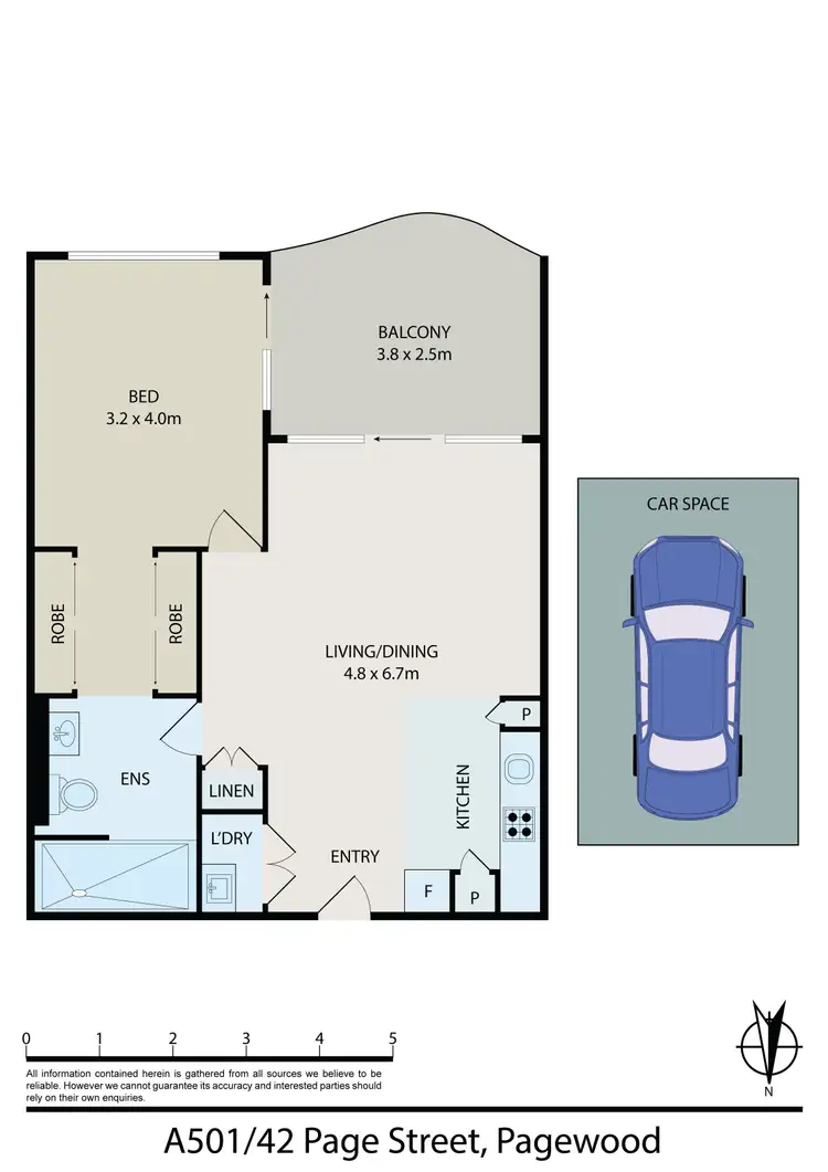 Floorplan of Homely apartment listing, 501/42 Page Street, Pagewood NSW 2035
